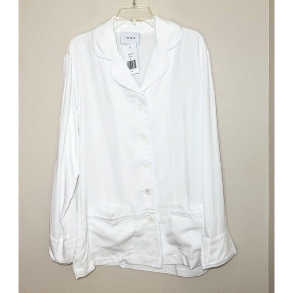 Sleeper Party Pajama Set With Real Feathers Feathers In White Size Large $390 - Picture 5 of 16